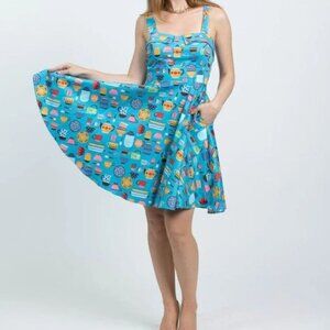 Beautiful Modcloth Eva Rose Kitchen Appliances dress size XL fit and flare